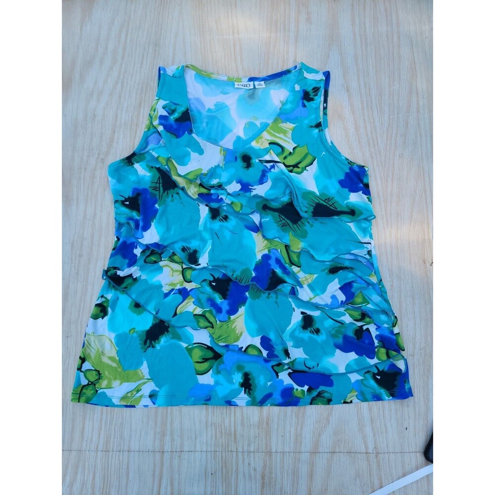 CATO WOMAN XLarge MULTICOLOR FLORAL WOMEN'S SLEEVELESS BLOUSE